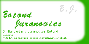 botond juranovics business card